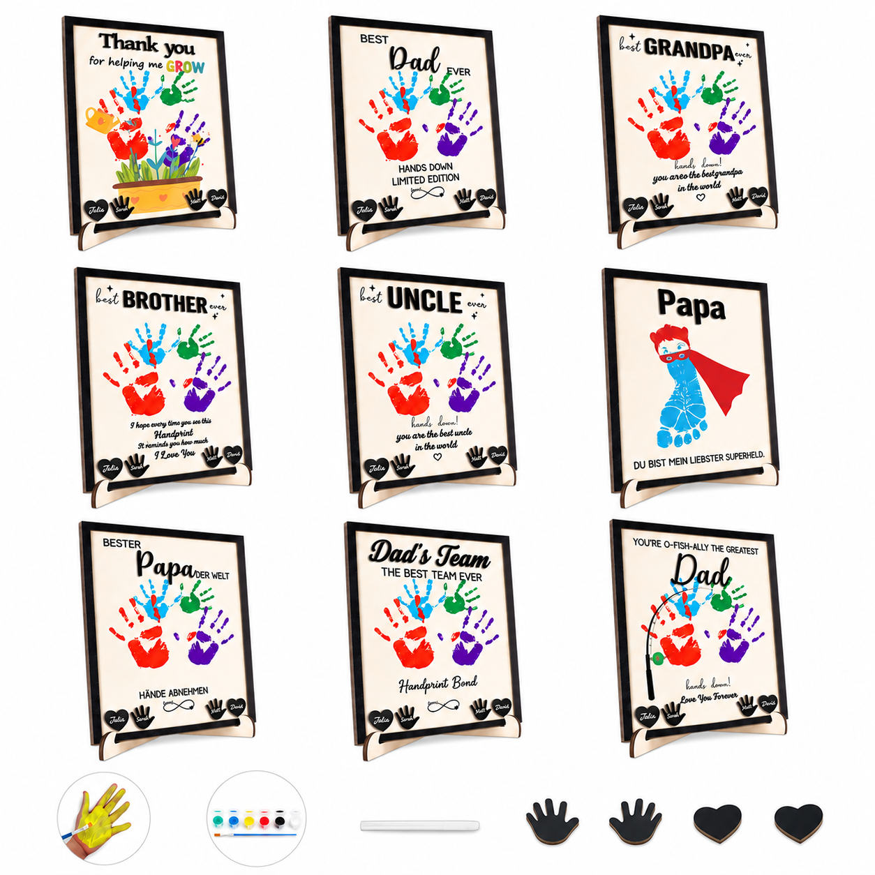 Custom Wooden Handprint Sign Kit