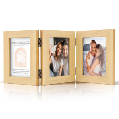 Custom Wooden Triple-Panel Photo Frame