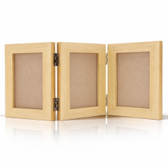 Custom Wooden Triple-Panel Photo Frame