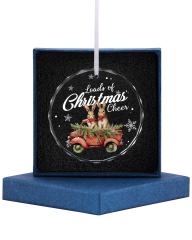 Custom Round Crystal Hanging Ornament