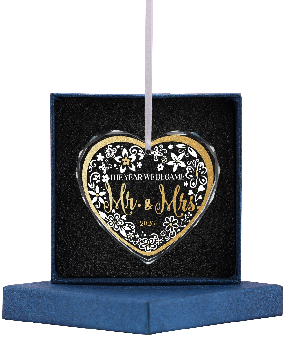 Custom Heart Crystal Hanging Ornament