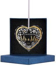 Custom Heart Crystal Hanging Ornament