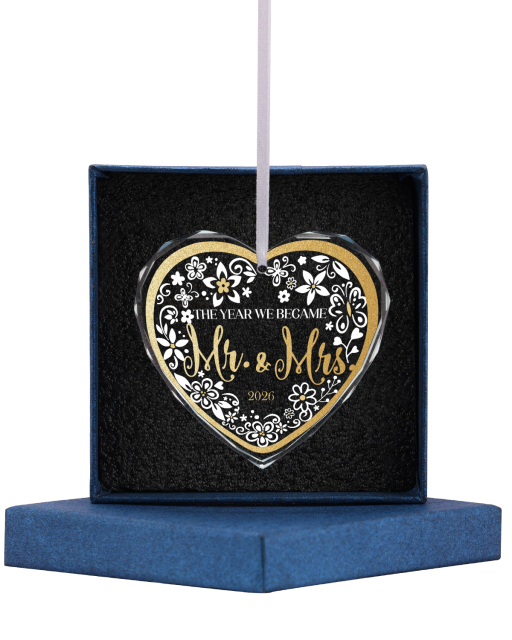 Custom Heart Crystal Hanging Ornament