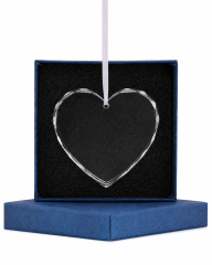 Custom Heart Crystal Hanging Ornament