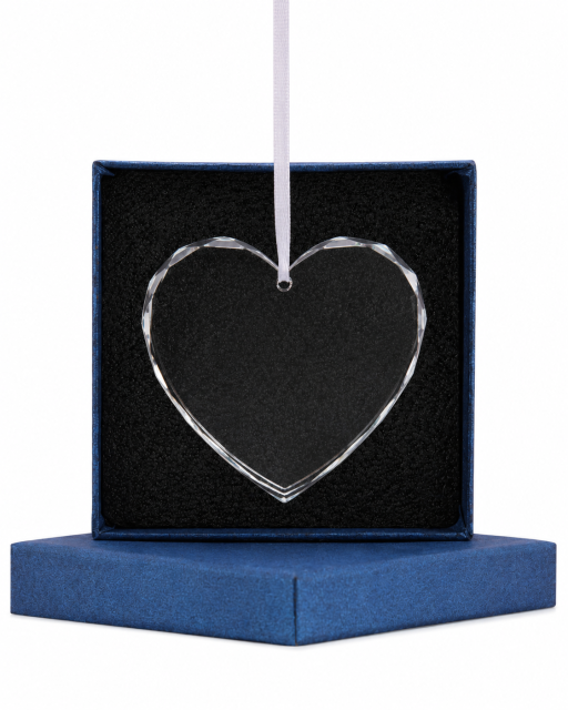 Custom Heart Crystal Hanging Ornament