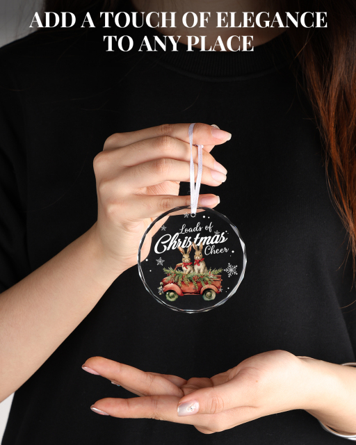 Custom Round Crystal Hanging Ornament
