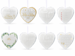 Custom Heart Crystal Hanging Ornament