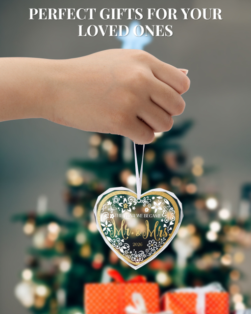 Custom Heart Crystal Hanging Ornament