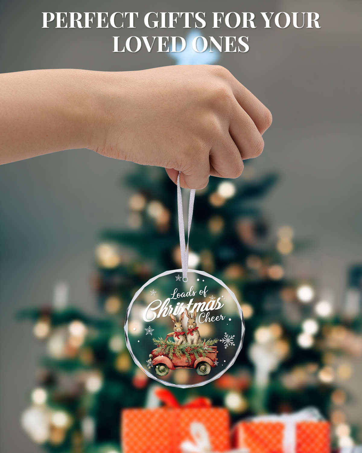 Custom Round Crystal Hanging Ornament