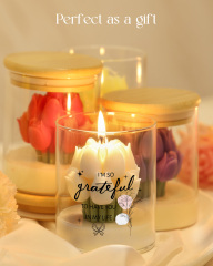 Custom Glass Jar Tulip Candle
