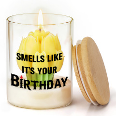 Custom Glass Jar Tulip Candle