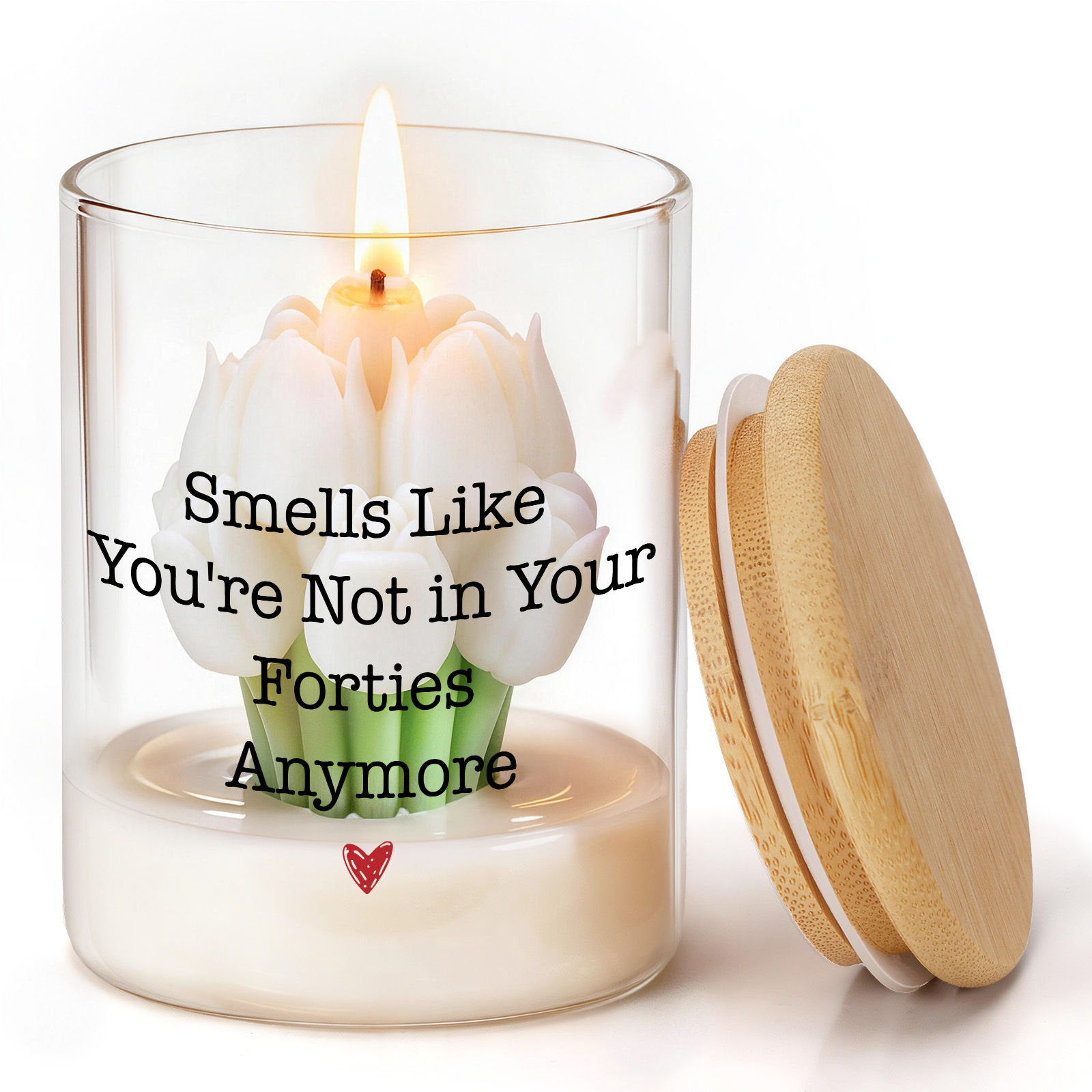 Custom Glass Jar Tulip Candle