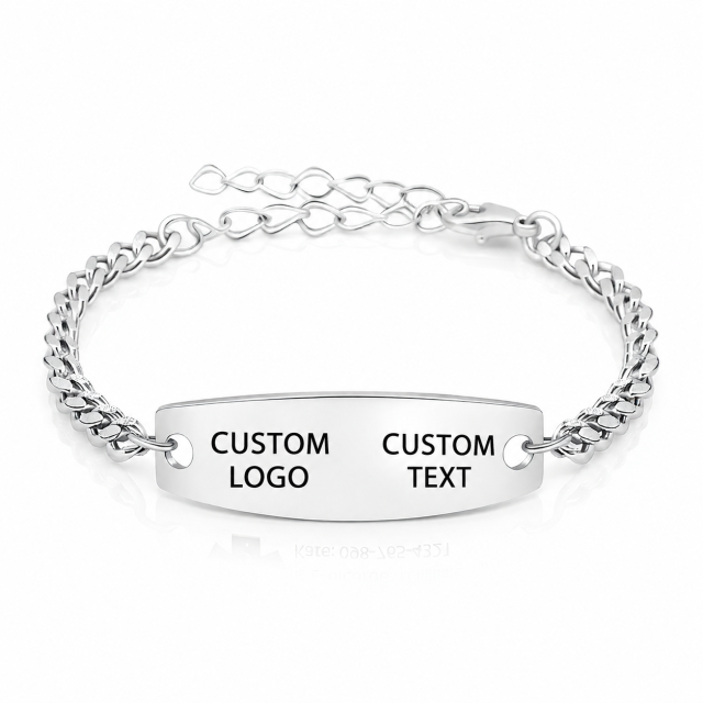 Custom Engraved Stainless Steel ID Bracelet