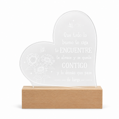 Custom Acrylic Night Light with Square Wooden Base