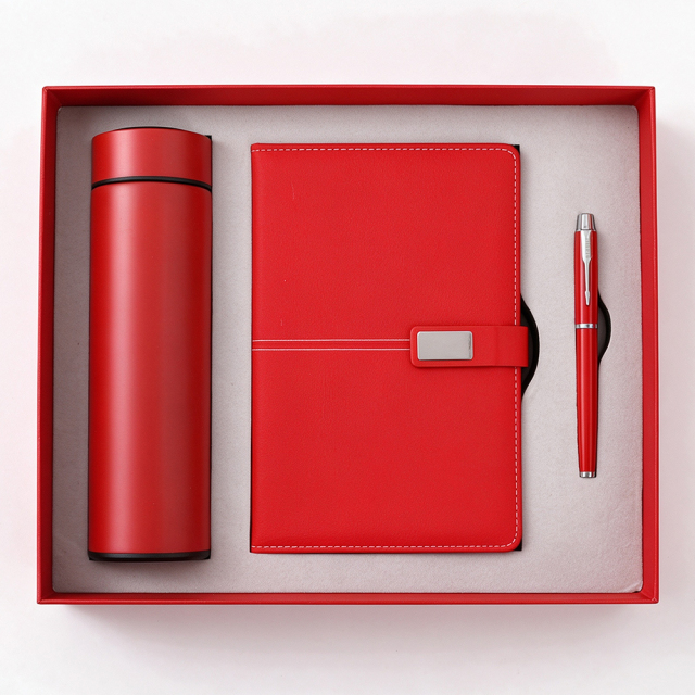 Custom Logo Red Business Office Gift Set
