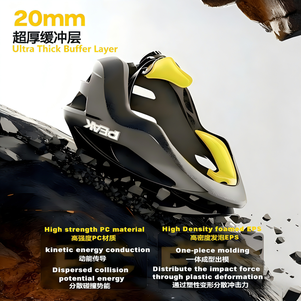 PEAK Lightweight Cycling Helmet, 19 air vents