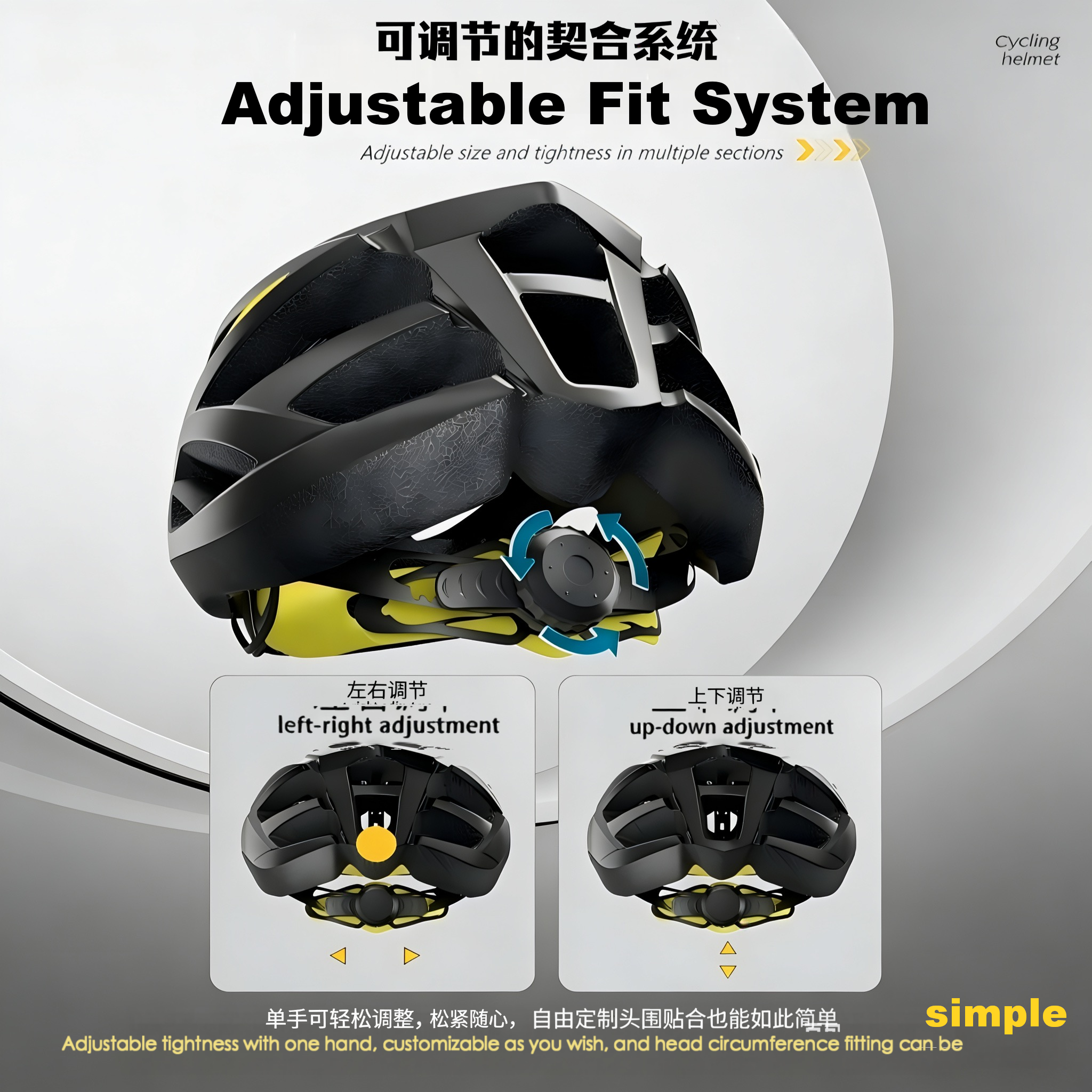 PEAK Lightweight Cycling Helmet, 19 air vents