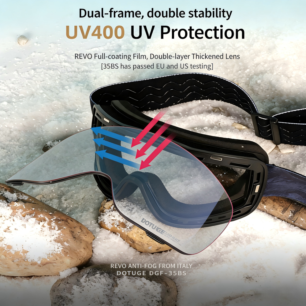 Ski Goggles/ Non mask fogging/ Dotuge