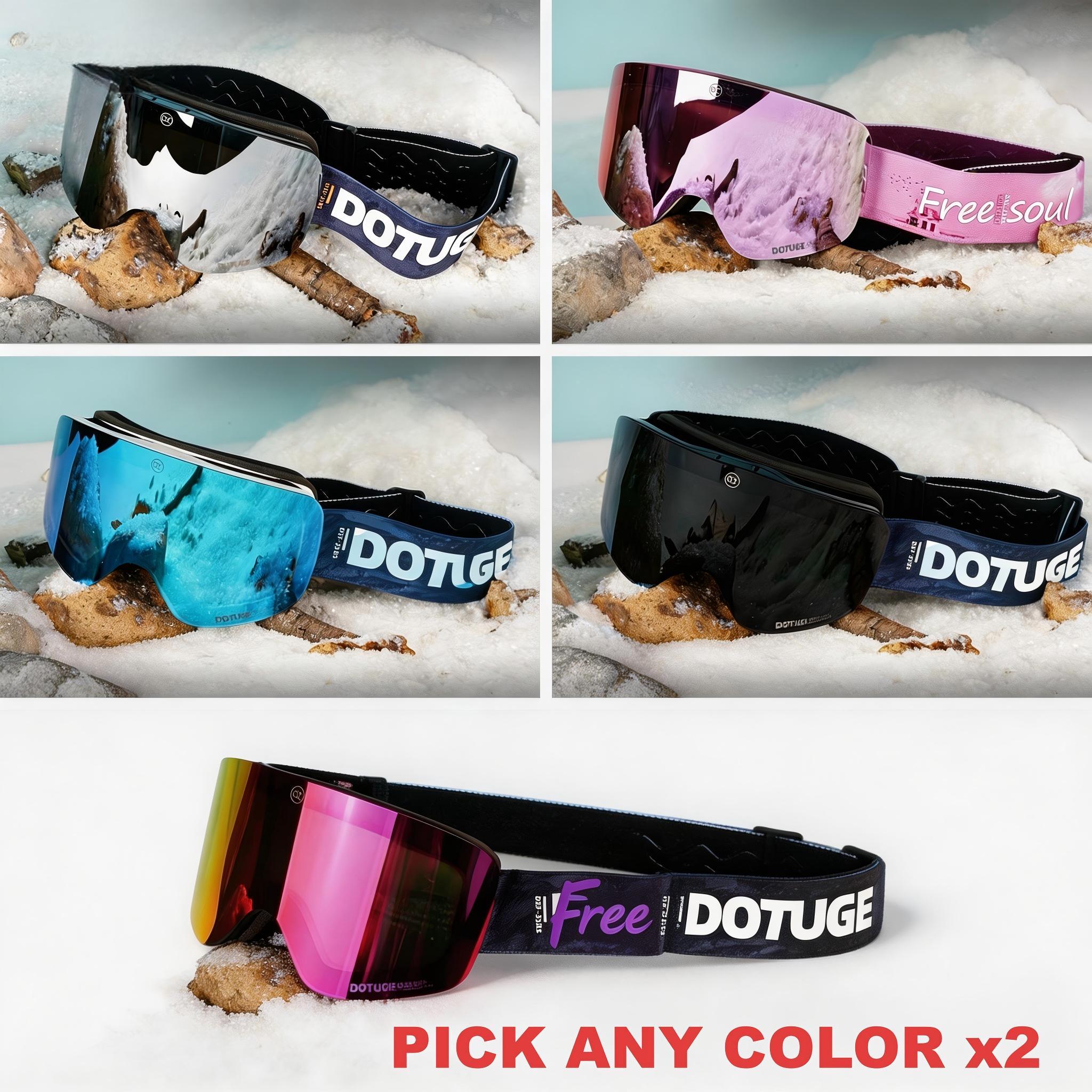 Ski Goggles/ Non mask fogging/ Dotuge