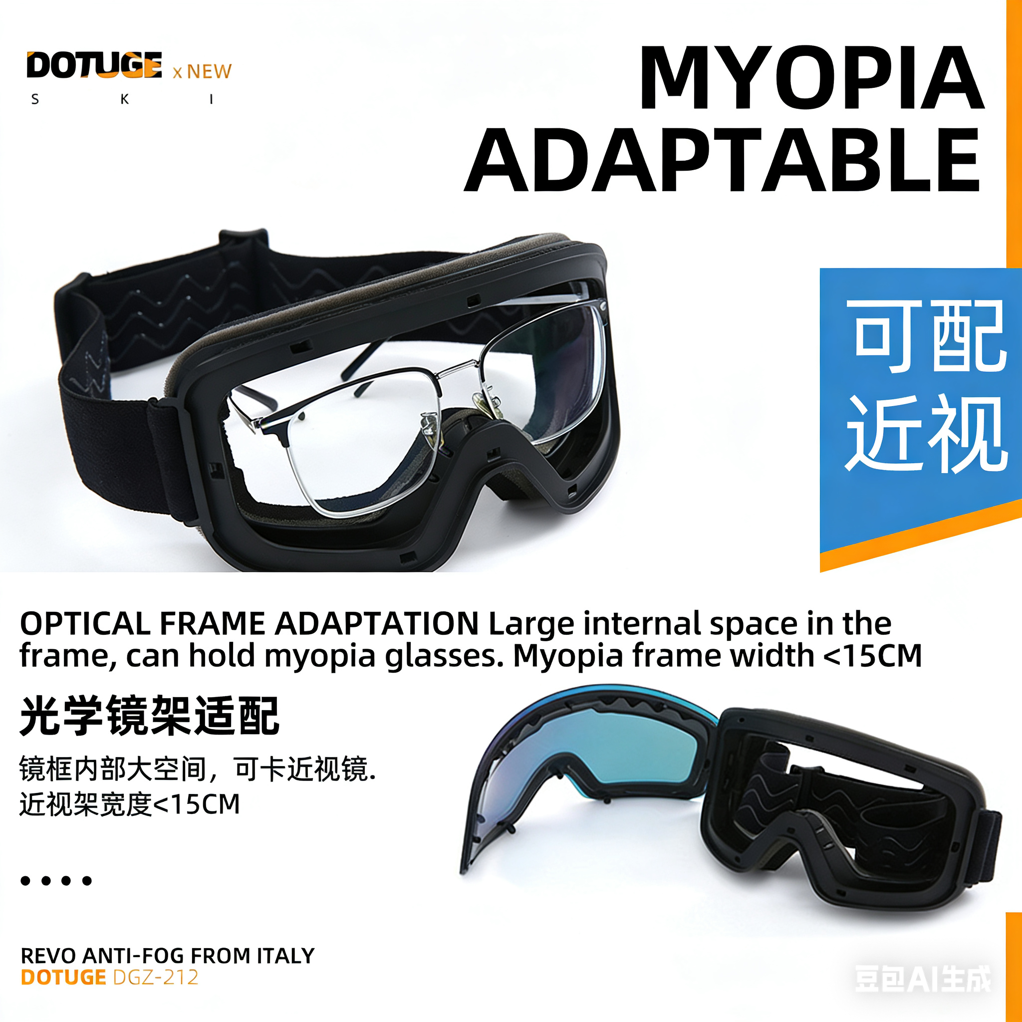 Anti-fog Ski Goggles/ DGZ-Z12/ Dotgue