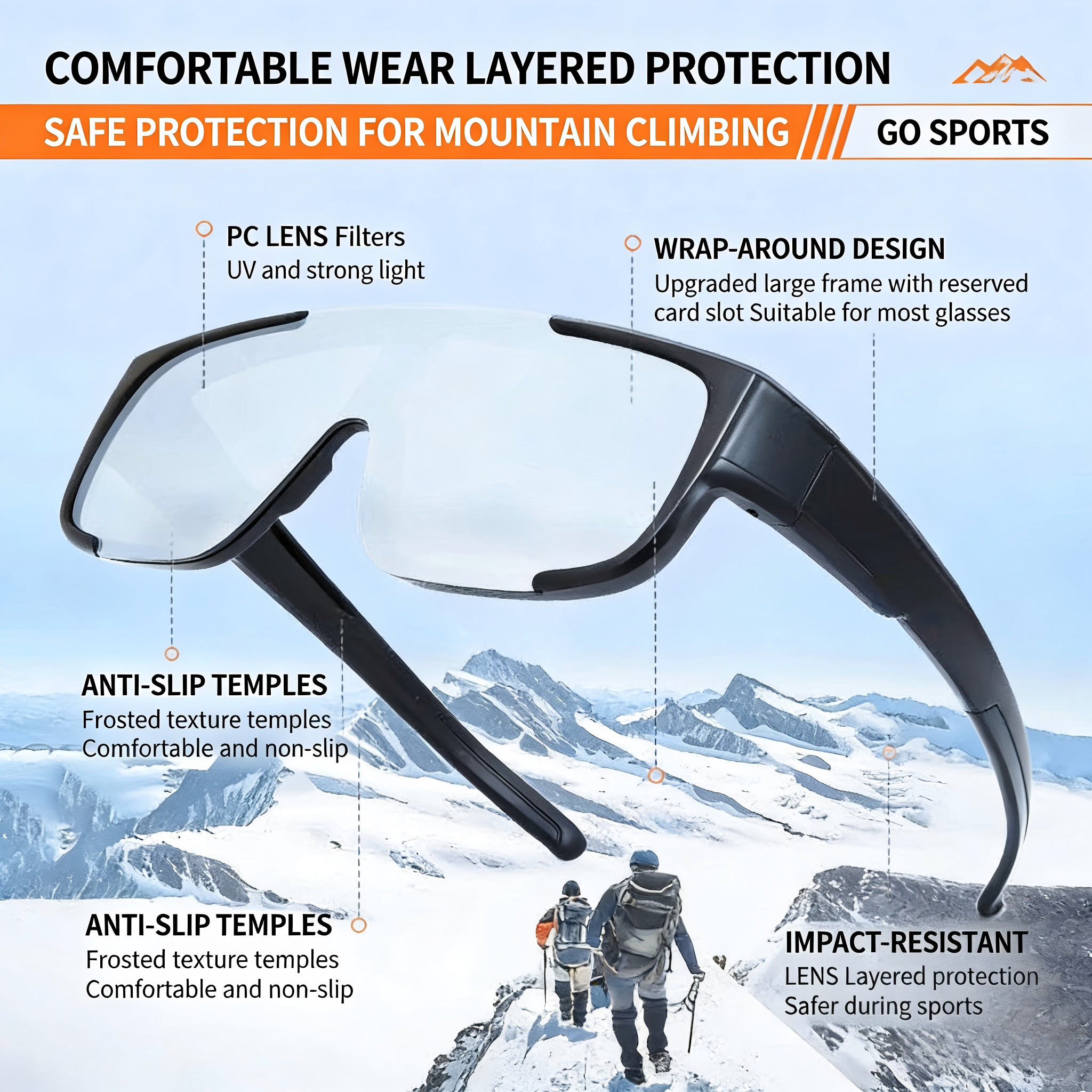 Mountaineering Snow Goggles,Polarized lens