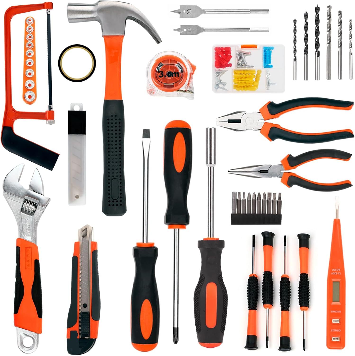 Tool Kit with Drill 20V Cordless Power with 2 Batteries