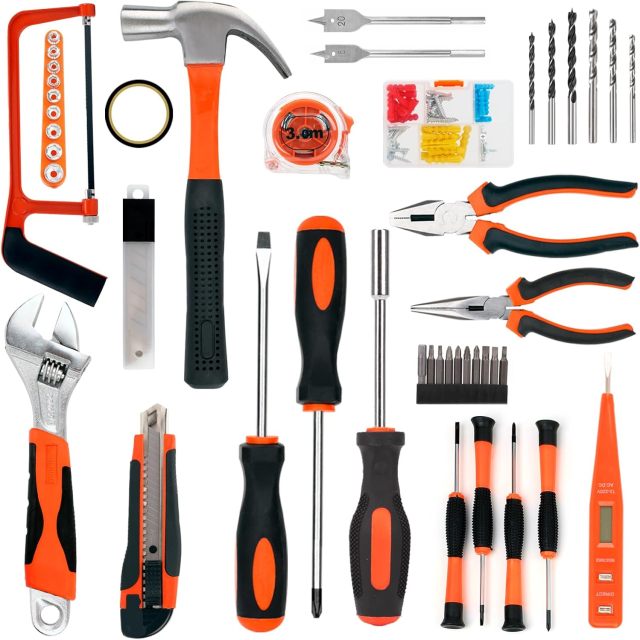 Tool Kit with Drill 20V Cordless Power with 2 Batteries
