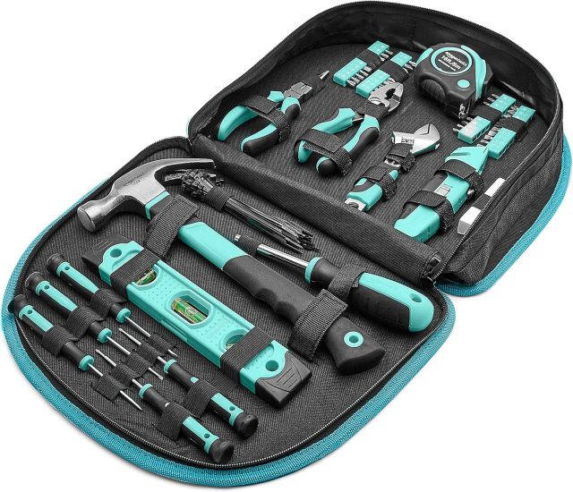 Hardware Tool Set with Easy Carrying Round Pouch