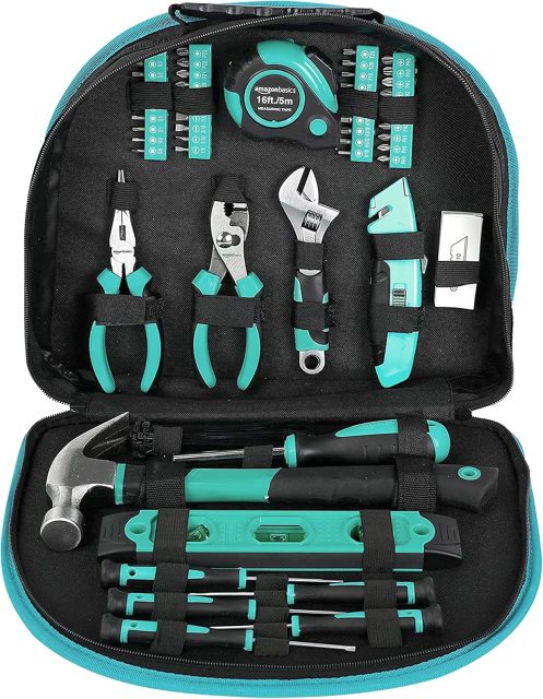 Hardware Tool Set with Easy Carrying Round Pouch