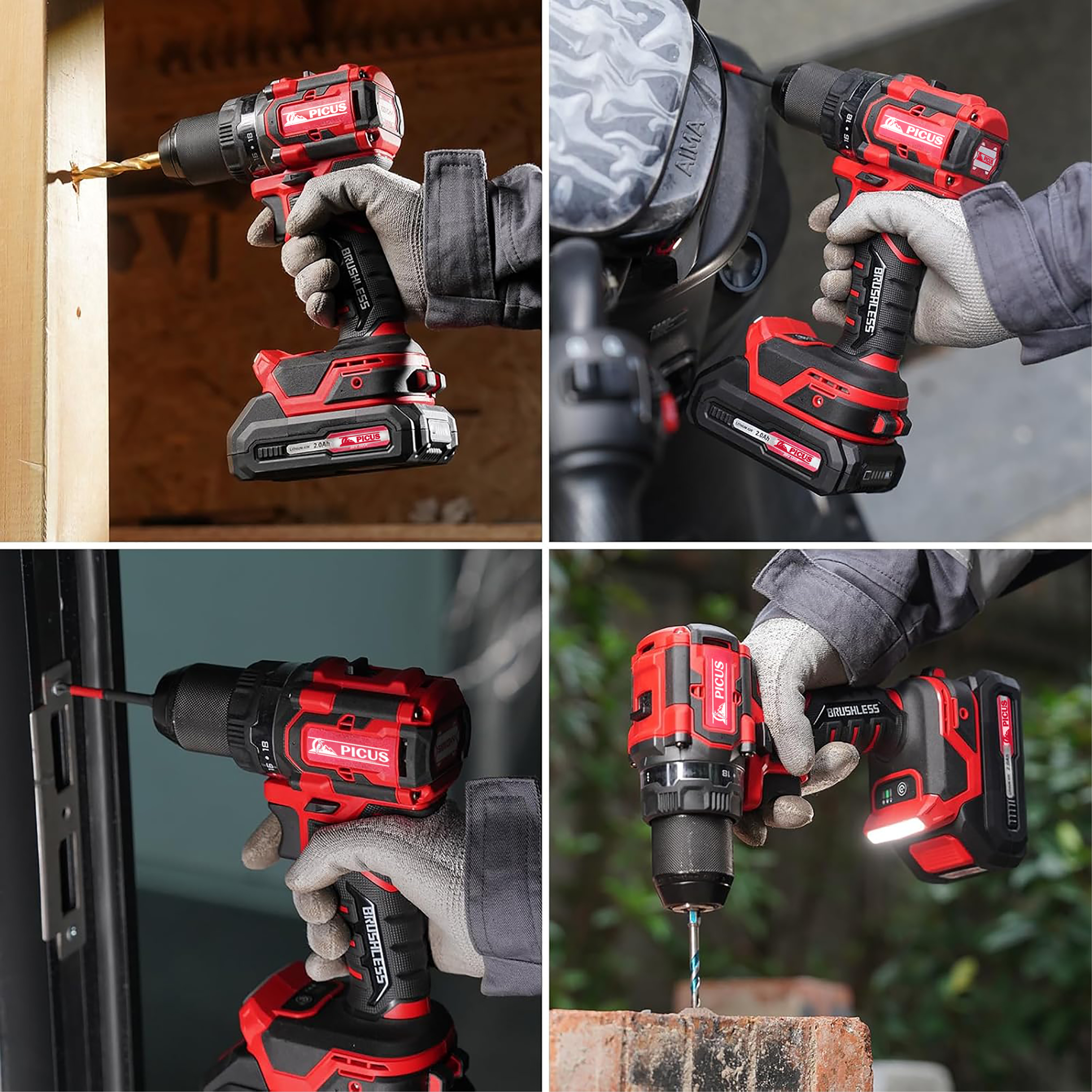 20V Power Drill Drivers/cordless drill with battery and charger for Home DIY