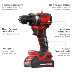 20V Power Drill Drivers/cordless drill with battery and charger for Home DIY