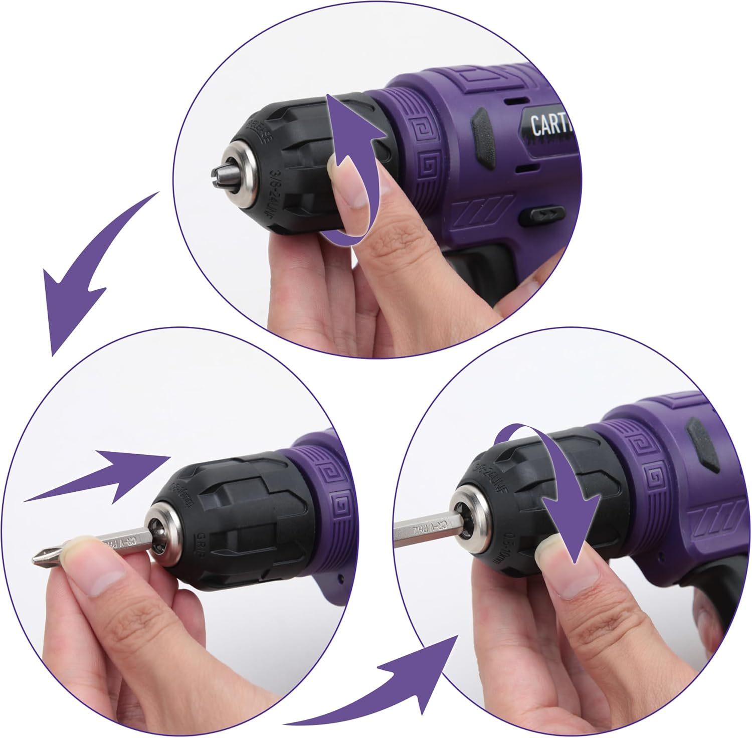 150 Piece tool set for cordless drill