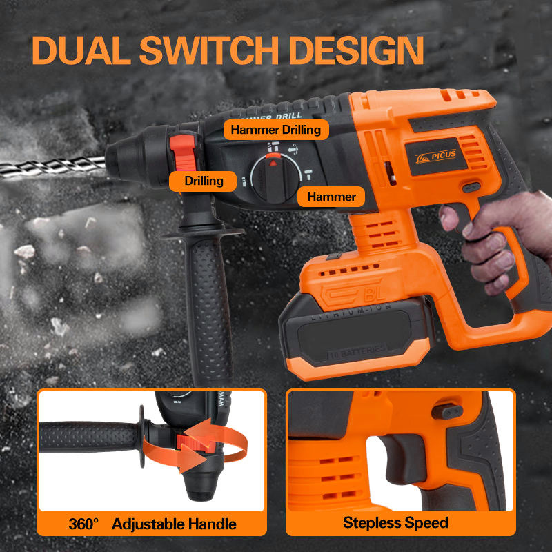 Professional Industrial Electric Plastic Box Power Kit for Combo Tool Set 4-in-1 Angle Grinder Impact Drill Hammer Wrench