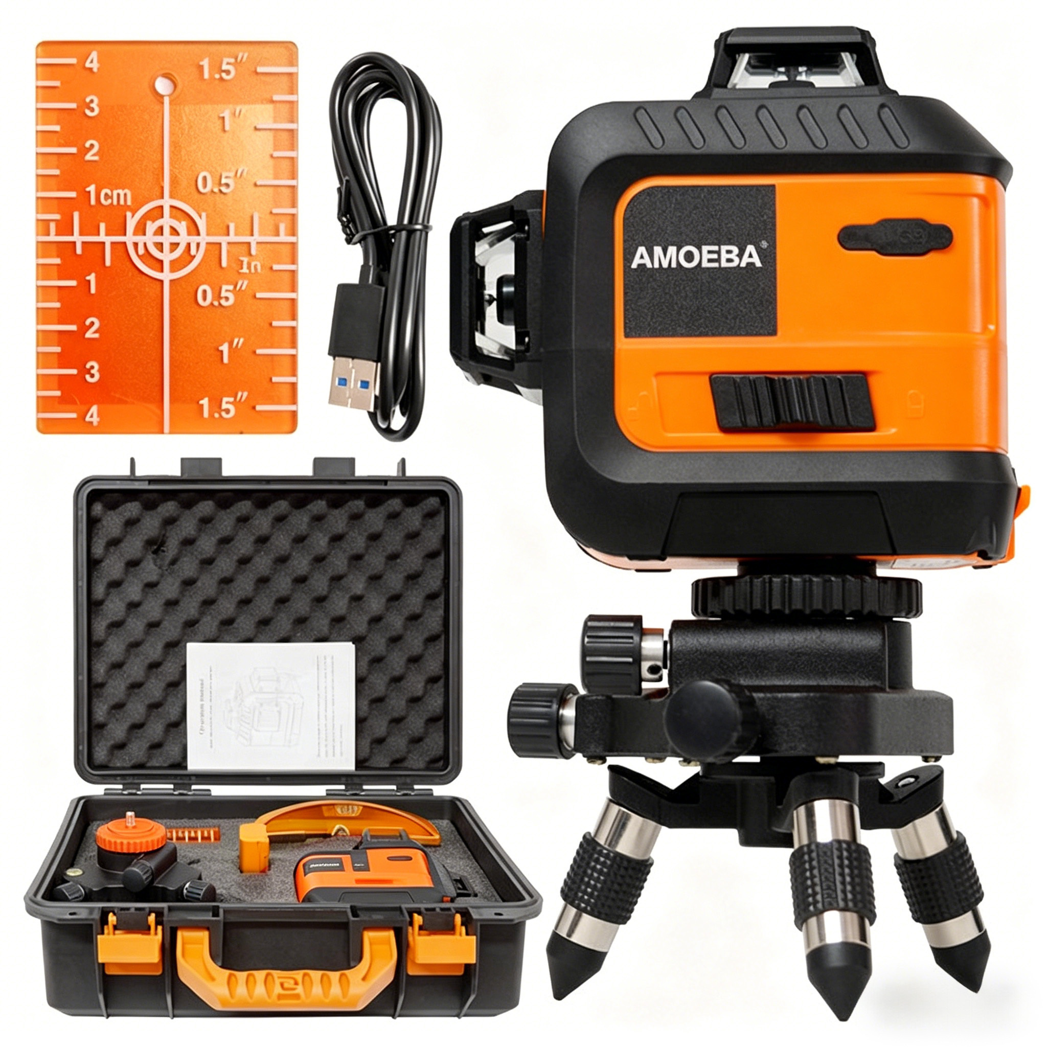 Good Design Lithium Power Tools Laser Line Level Professional Rotary Laser Level Super Powerful Green Level Laser with Light