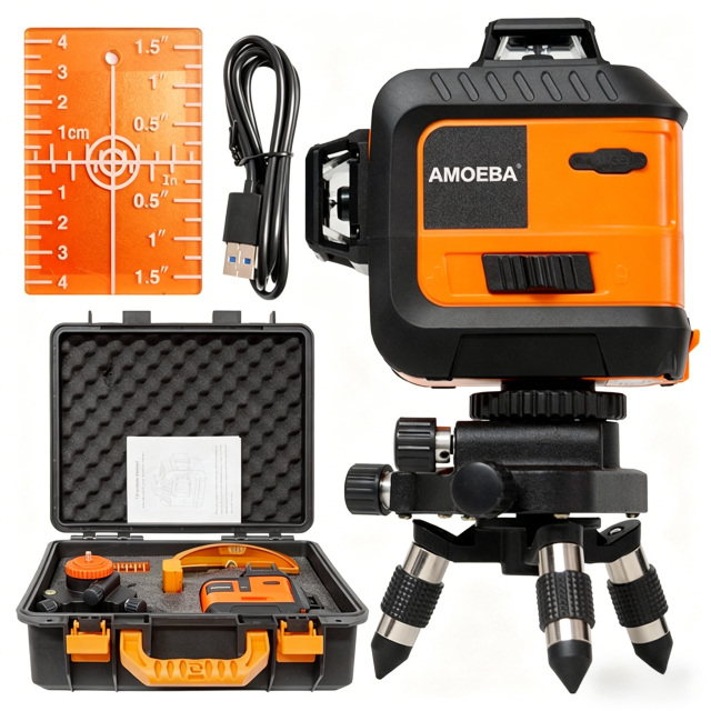 Good Design Lithium Power Tools Laser Line Level Professional Rotary Laser Level Super Powerful Green Level Laser with Light