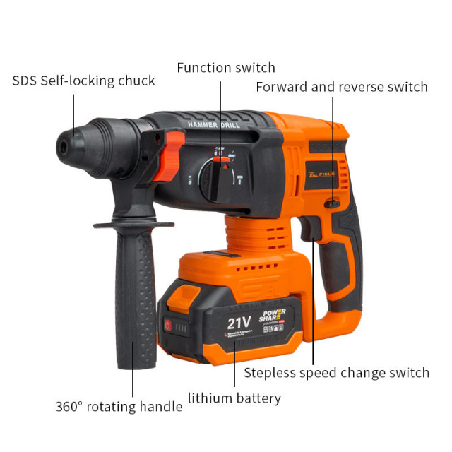 Brushless Cordless 5 in 1 Tool Set Power Wrench 350N Impact Drill Angle Grinder Hammer Chainsaw Brushless Machine Power Tool Set