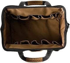 Wide-Mouth Tool Bag 14inch, Gear Bag, Multiple Purpose - for Plumbers, Electricians, Handymen Also Good for Daily Use