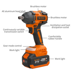 Brushless Cordless 5 in 1 Tool Set Power Wrench 350N Impact Drill Angle Grinder Hammer Chainsaw Brushless Machine Power Tool Set