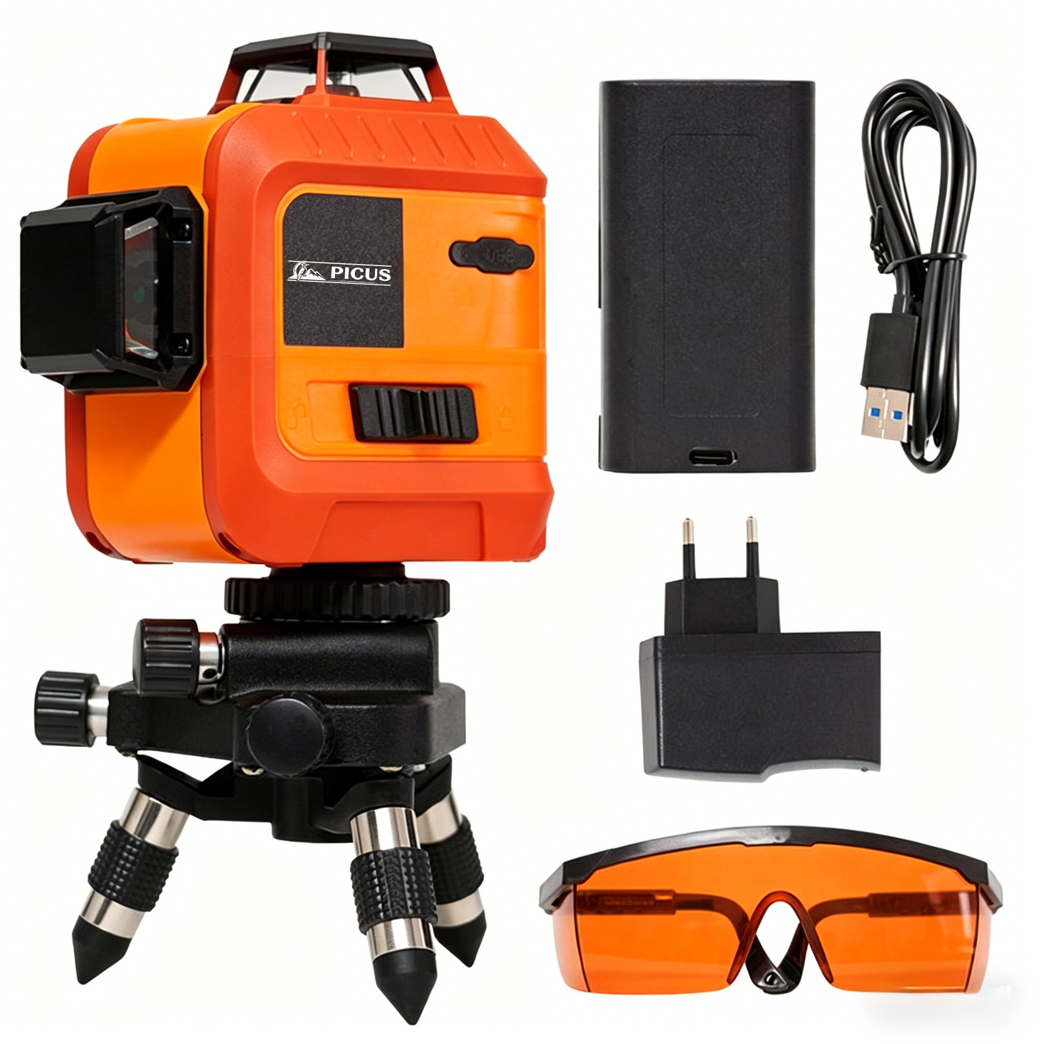 Good Design Lithium Power Tools Laser Line Level Professional Rotary Laser Level Super Powerful Green Level Laser with Light