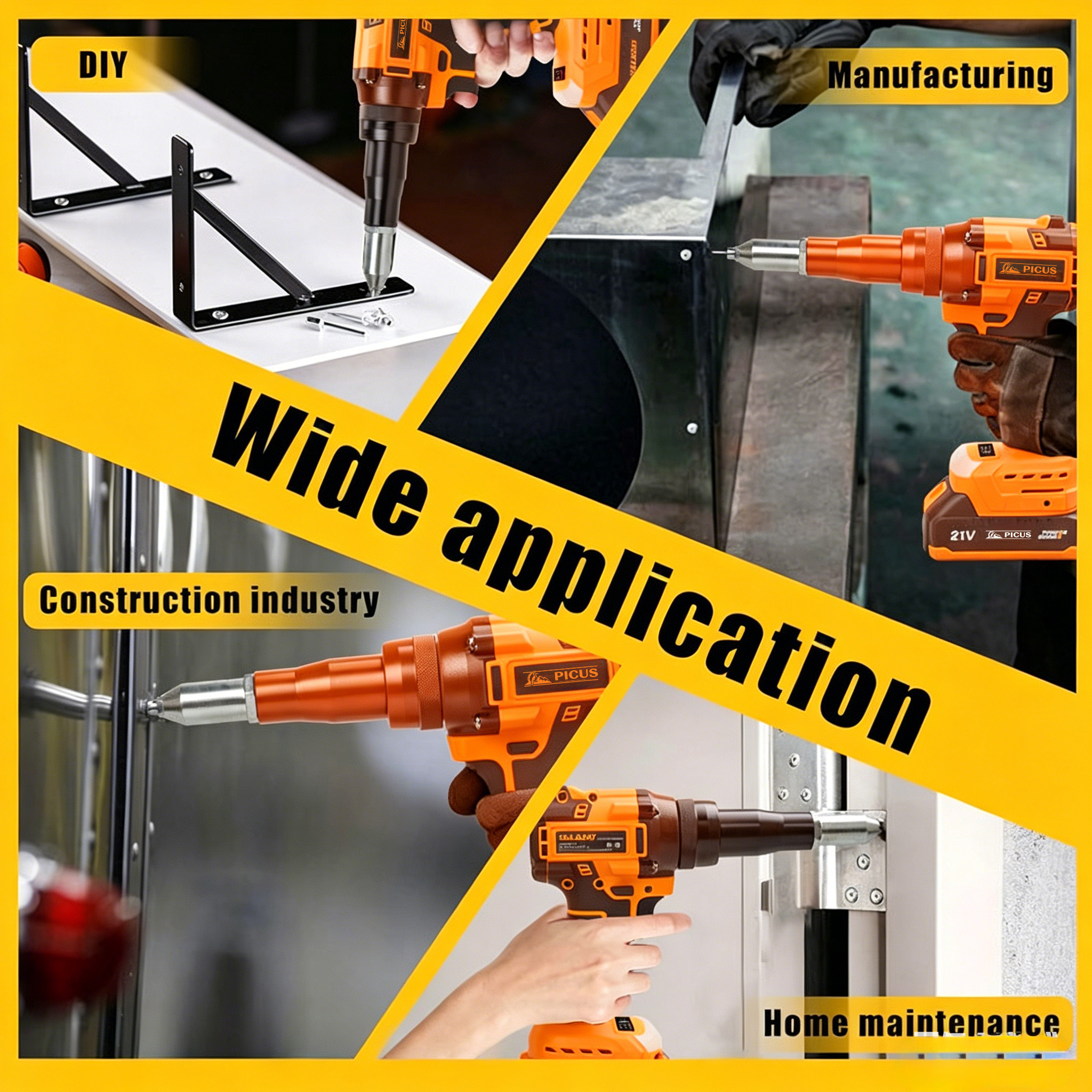 Automatic Cordless Pulling Riveter Lithium Battery Brushless Rivet Gun for Vehicle Modification Rivet Gun in Auto Industry