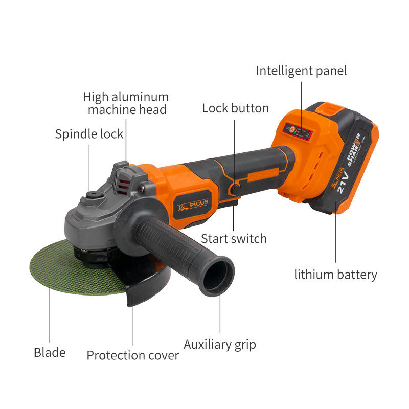Brushless Cordless 5 in 1 Tool Set Power Wrench 350N Impact Drill Angle Grinder Hammer Chainsaw Brushless Machine Power Tool Set