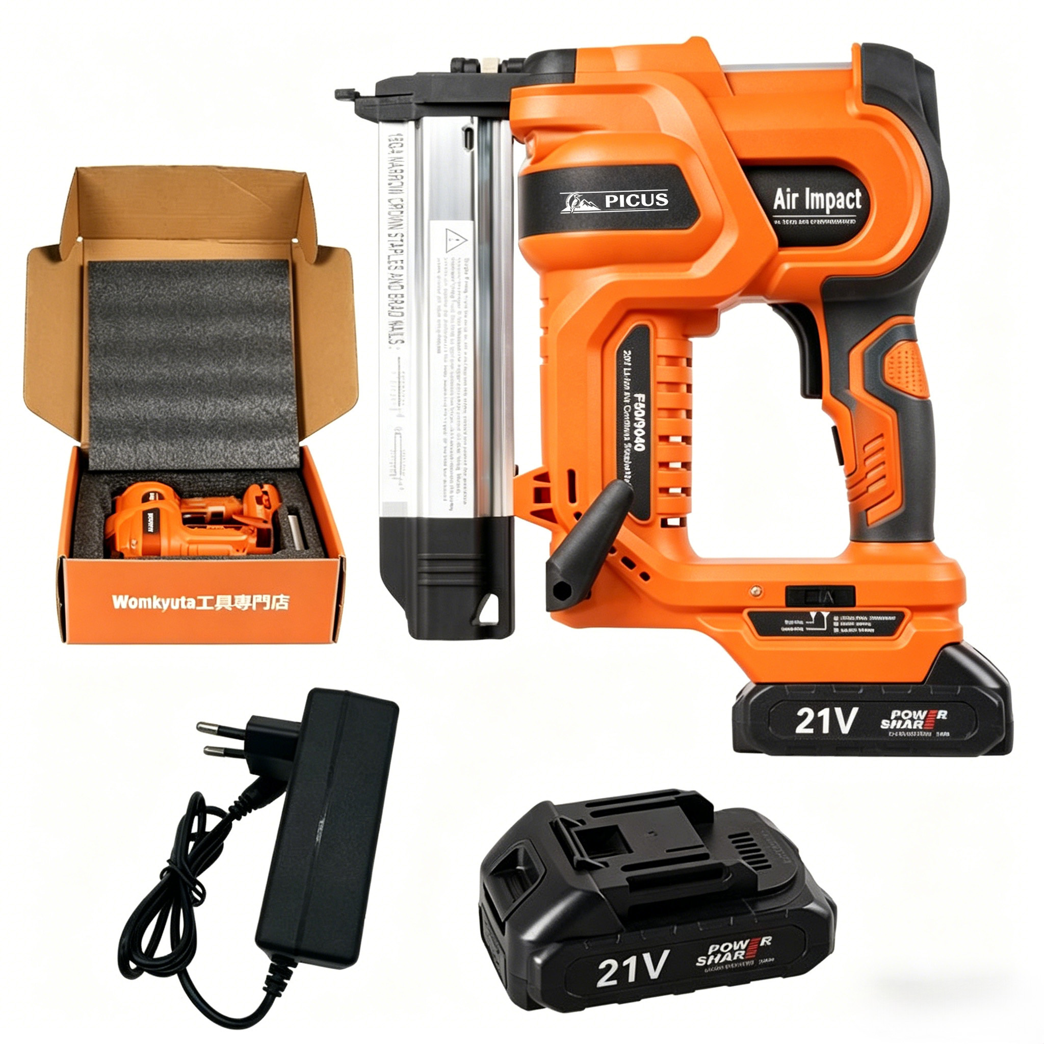 Heavy Duty Power PASLOD NAIL GUN Nail Gun Cordless Air Nail Gun for Wood Power Tools Set