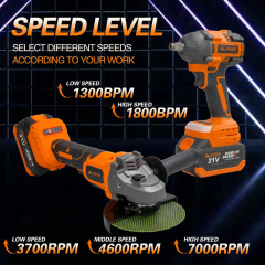 20V Cordless Drill Combo Kit Drill Driver and Angle Grinder 2.0Ah Batteries and Fast Charger 2 in 1 Power Tool Set
