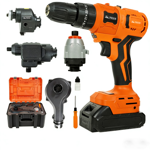 Excellent Perform Power Tools Combo Kit Cordless Lithium Power Tool Set Multifunction Li-Ion Battery Power Tool Set