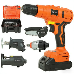 Excellent Perform Power Tools Combo Kit Cordless Lithium Power Tool Set Multifunction Li-Ion Battery Power Tool Set