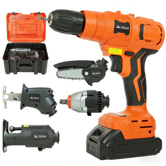 Excellent Perform Power Tools Combo Kit Cordless Lithium Power Tool Set Multifunction Li-Ion Battery Power Tool Set