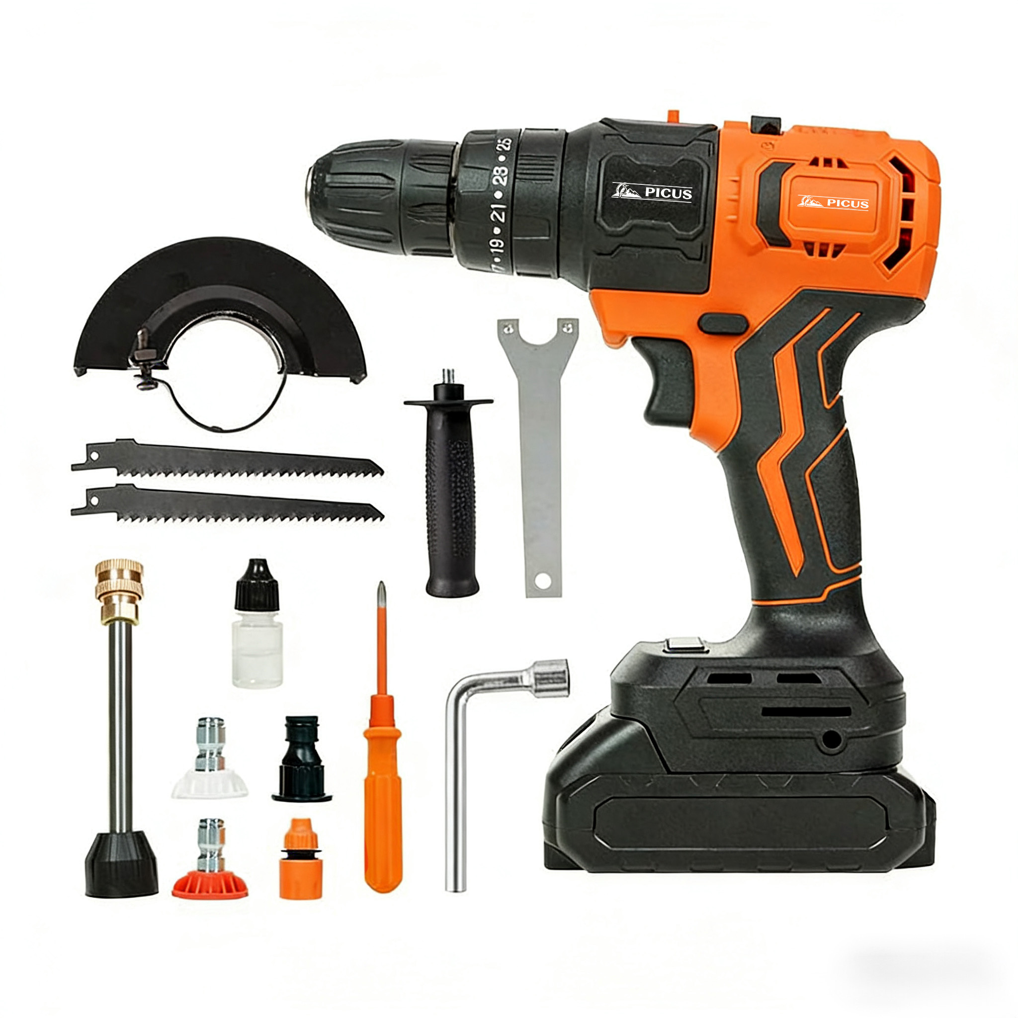 Excellent Perform Power Tools Combo Kit Cordless Lithium Power Tool Set Multifunction Li-Ion Battery Power Tool Set
