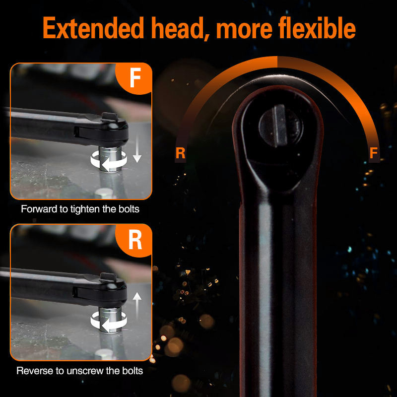21V Long Reach Electric Ratchet Wrench Cordless Ratchet Wrench High Torque for Professionals With Durable and Lightweight Build