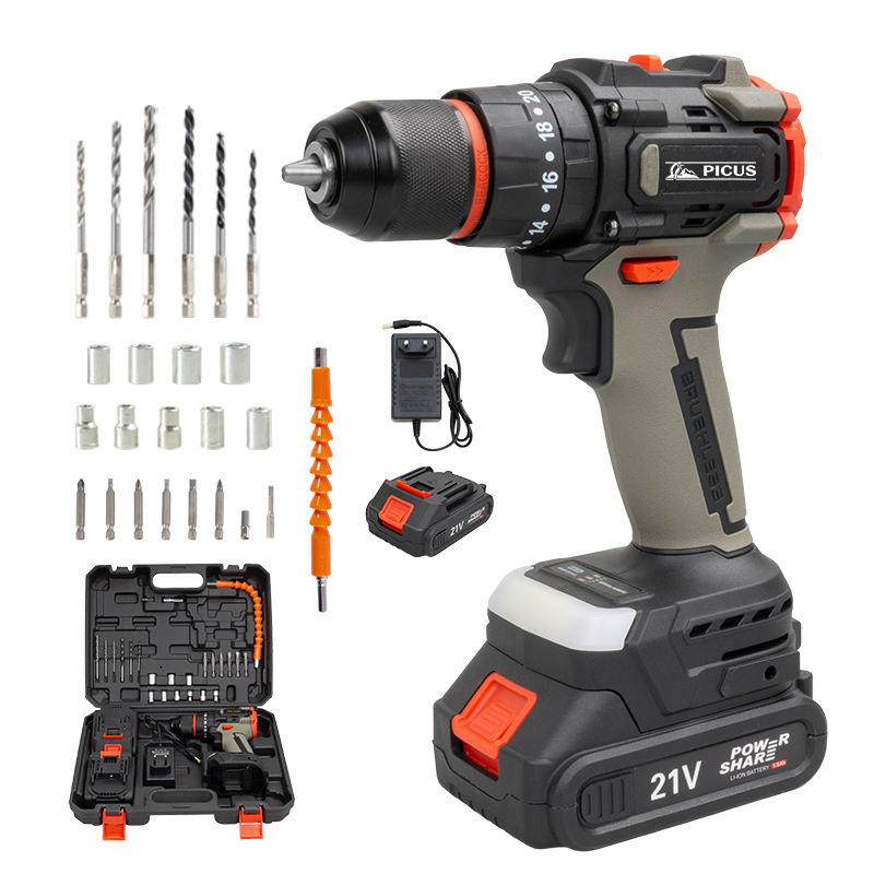 Multi-Function Portable 21V Lithium Electric Impact Cordless Power Drill with Cheap Price OEM Supported Hand Tools