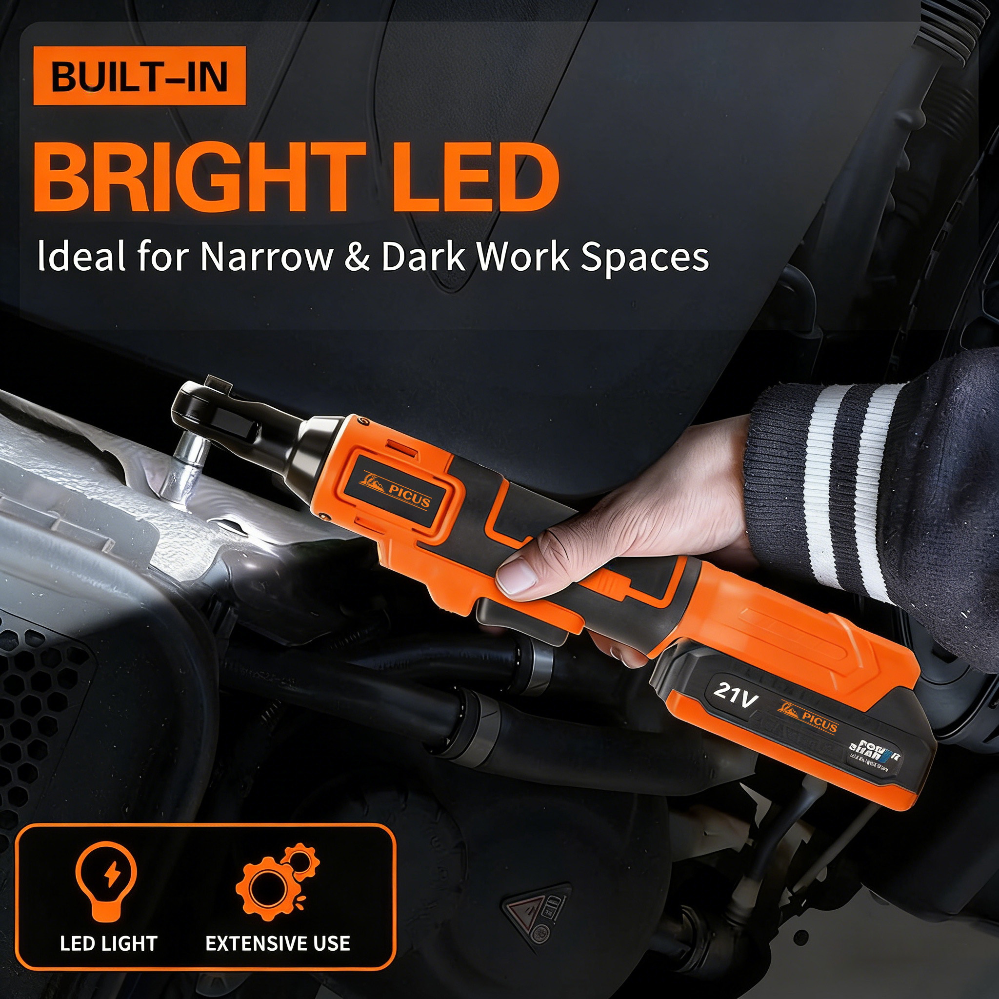 21V High Power Ratchet Wrench Easy to Use Power Wrench Low Price Impact Ratchet Wrench